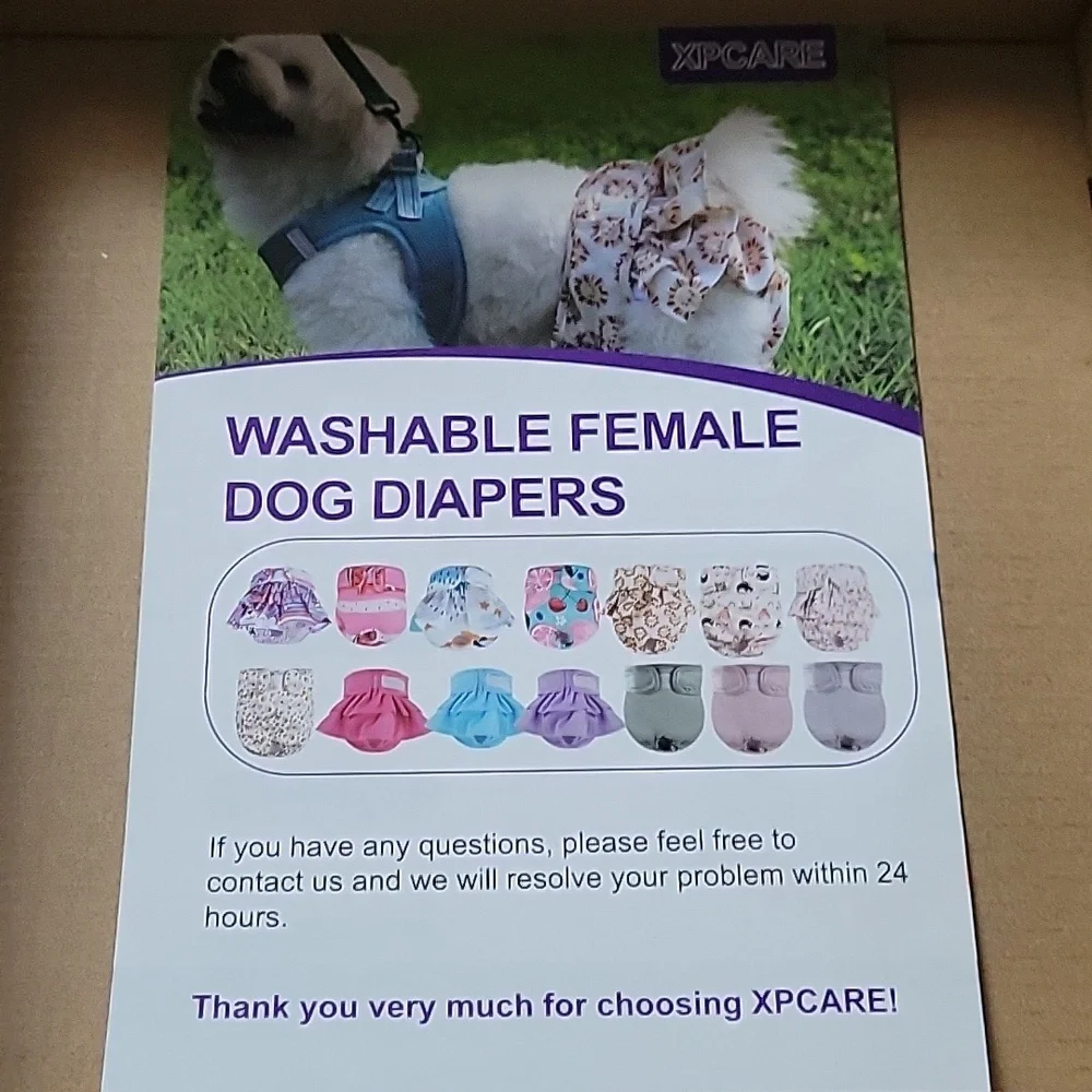 XPCare 3 Pack Female Dog Diapers - Medium